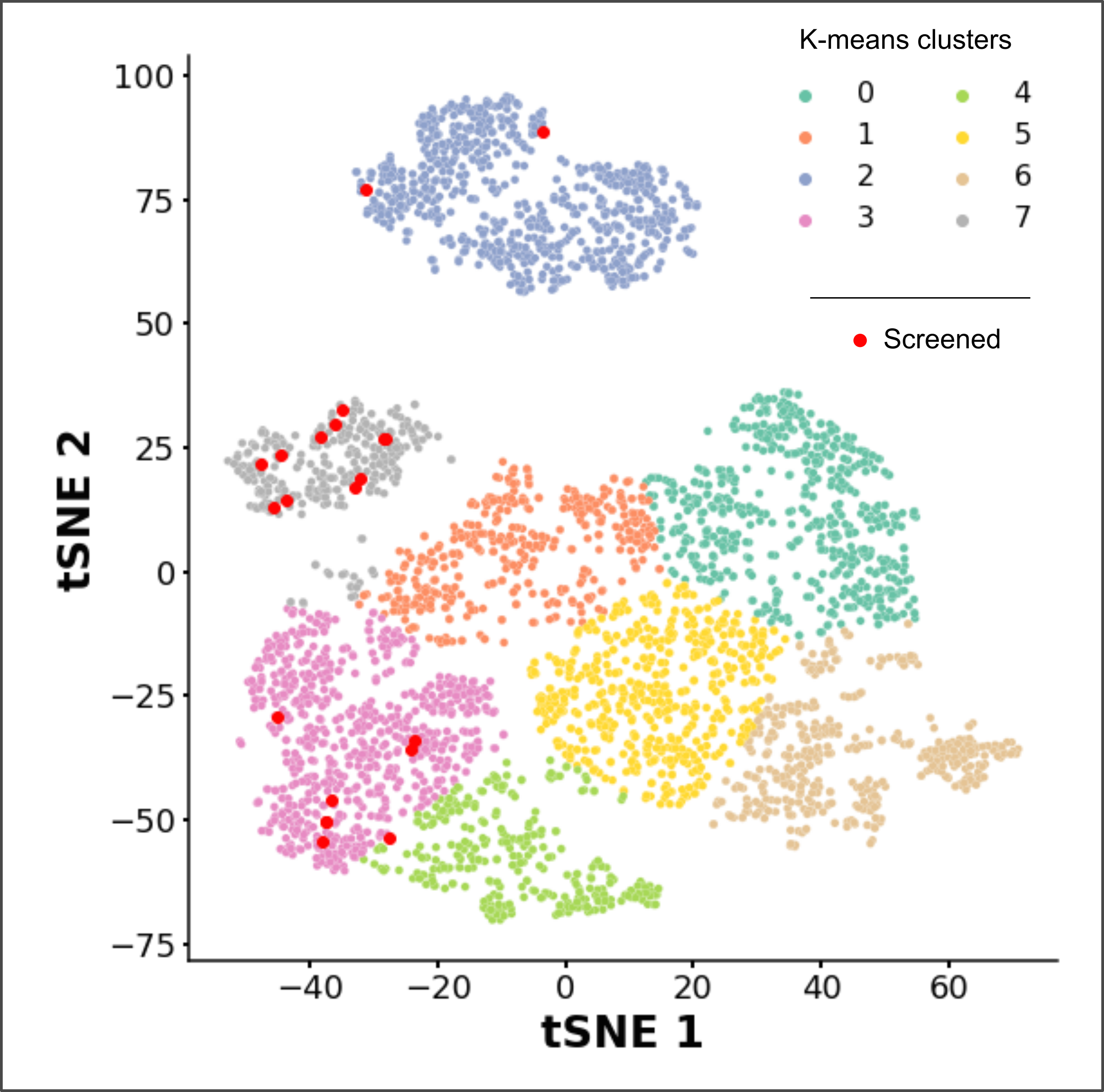 tSNE clustering & Kmeans